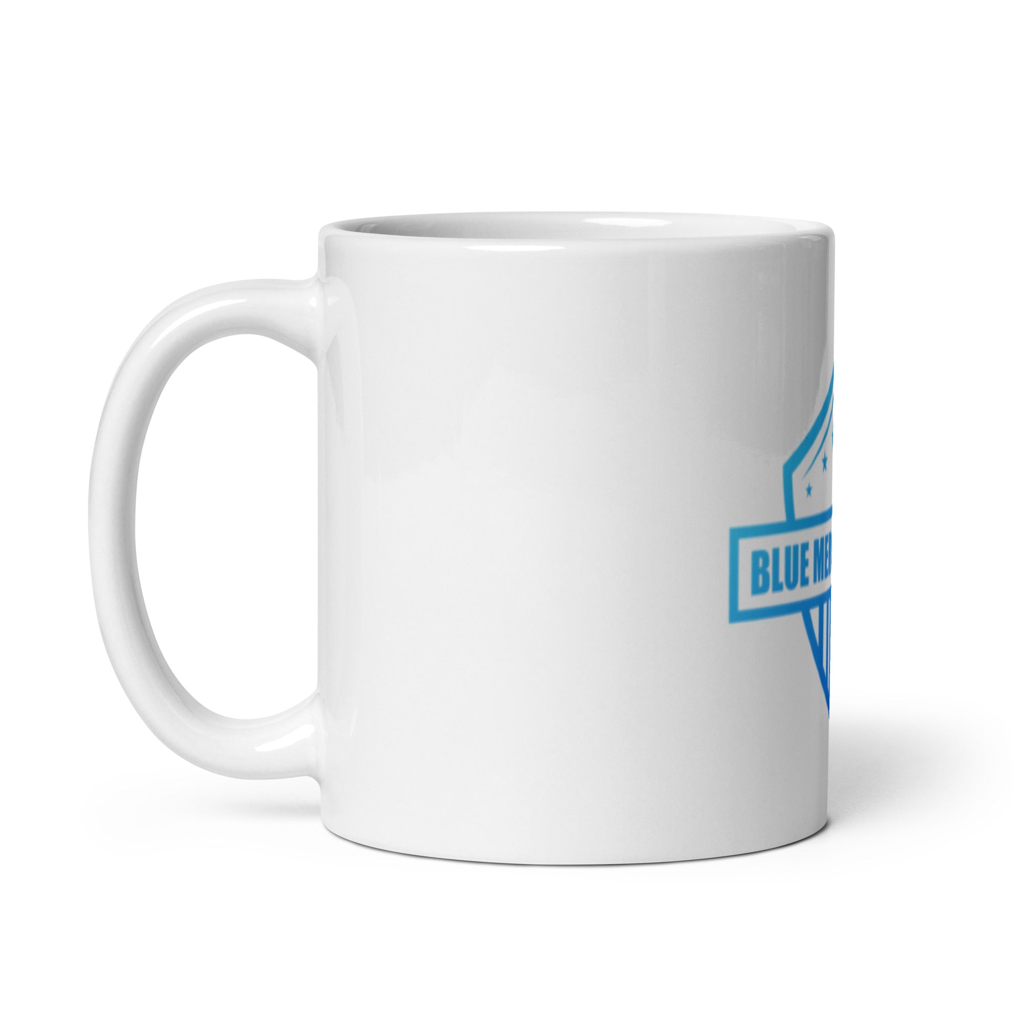 White glossy mug