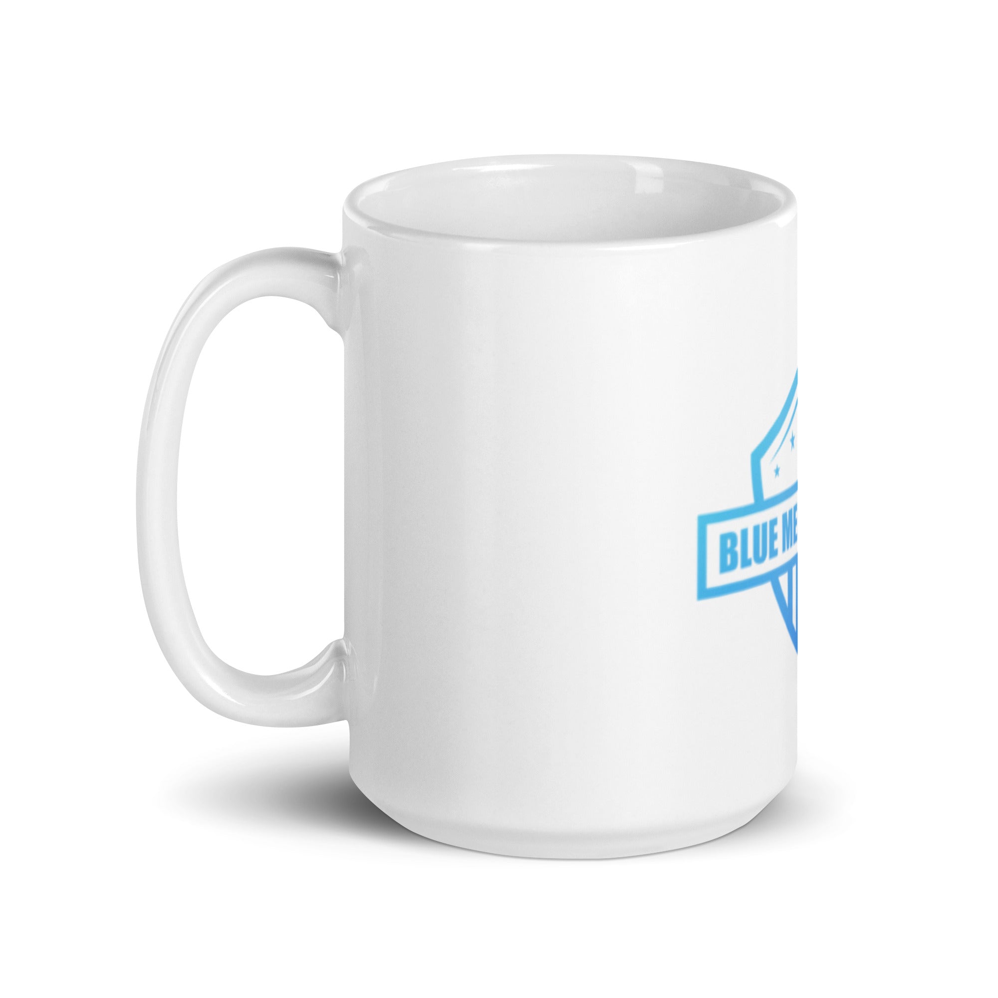 White glossy mug