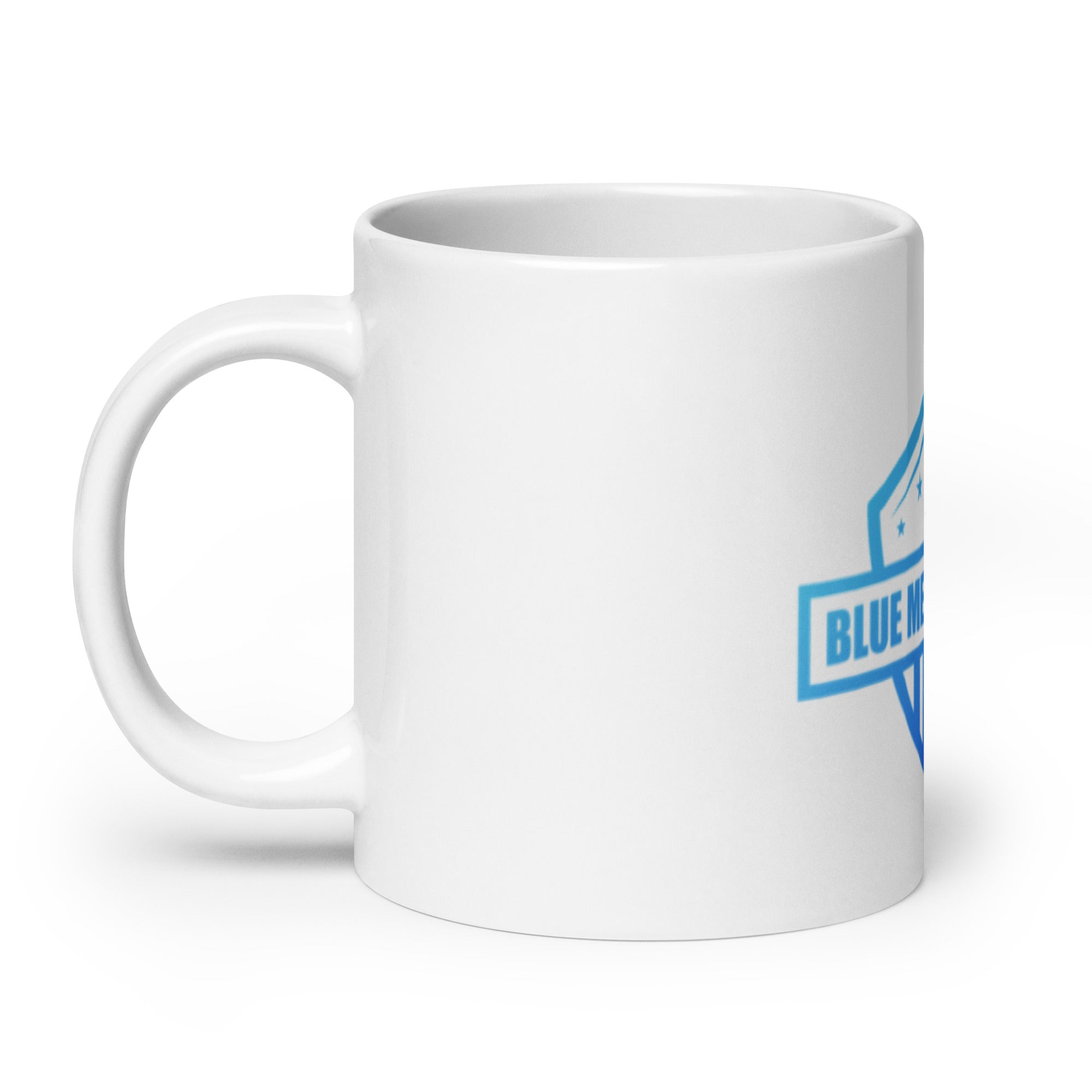 White glossy mug